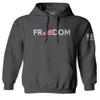 0160. Freedom Military Patriotic Proud American Flag Armour US USA Sweatshirt Pullover Hoodie (Characoal, Medium) Charcoal view 1