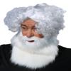 Realistic 9 Inch Long Beard and Mustache, Lumberjack Hipster Beard Costume, Self Adhesive One Piece (White) view 2