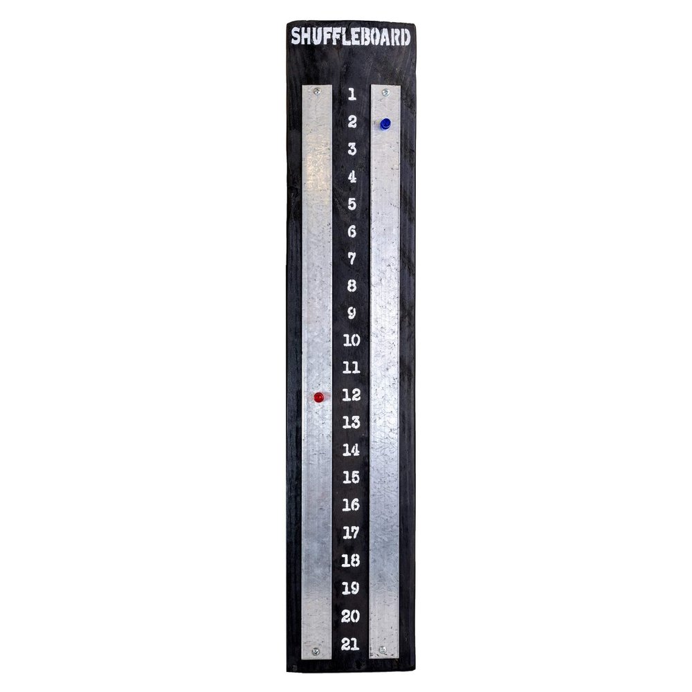 Scoreboard for Shuffleboard  ShuffleScore  Reclaimed Wood (Ebony)