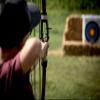 Barnett Centershot Compound Bow, Youth Bow Ages 5-8, 17lbs, with 2 Fiberglass Arrows, Hip Quiver, Mossy Oak Bottomland view 4