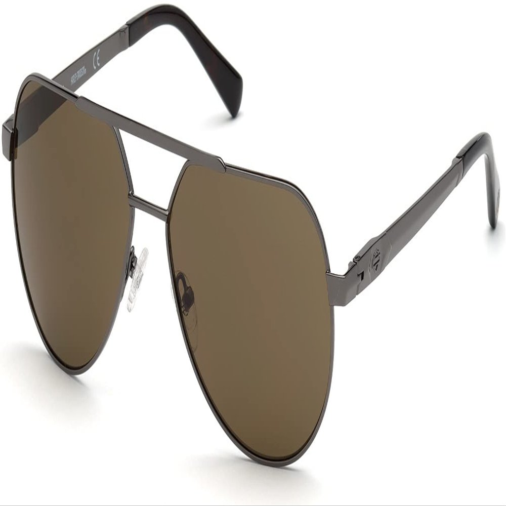 Harley Davidson Eyewear HD0931X Sunglasses - Shiny Gunmetal Frame, Brown Lenses, 61 HD0931X6108E