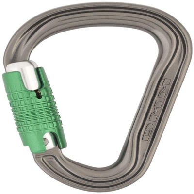 DMM Phantom HMS Locking Carabiner - Titanium/Green Locksafe