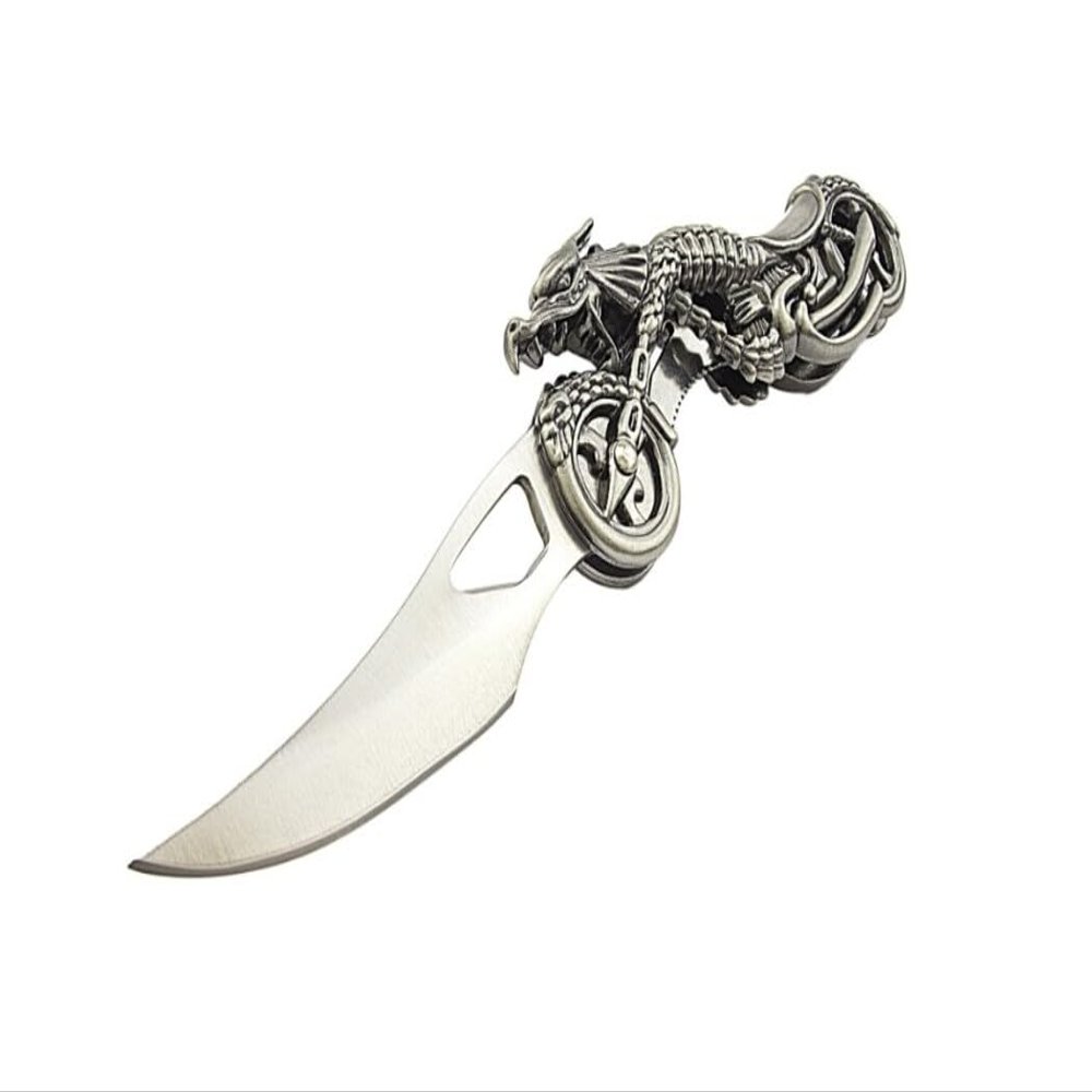 7" Dragon Biker Blade Design Stainless Steel Tactical Folding Pocket Knife