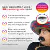 Grey/White Mustache Costume - Walrus Style Fake Mustache - Self Adhesive Mustache view 4