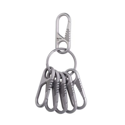 MecArmy CH6 Titanium Carabiner Keychain Clip, EDC Small Backpack Clip Heavy Duty Key Clips Quick Release Key Chain for Keys Outdoors