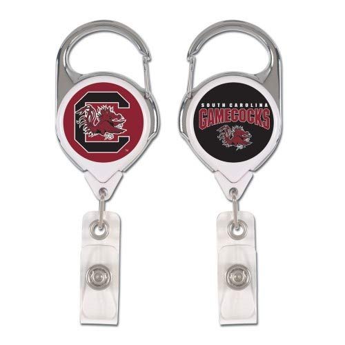 NCAA South Carolina Fighting Gamecocks Badge HolderPremium Retractable Badge Holder, Team Colors, One Size