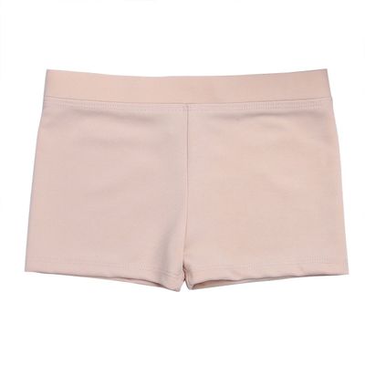 Alvivi Kids Girls Soft Stretch Sports Gymnastic Ballet Dance Shorts V-Front Waistband Boyshort Slim Nude 5-6