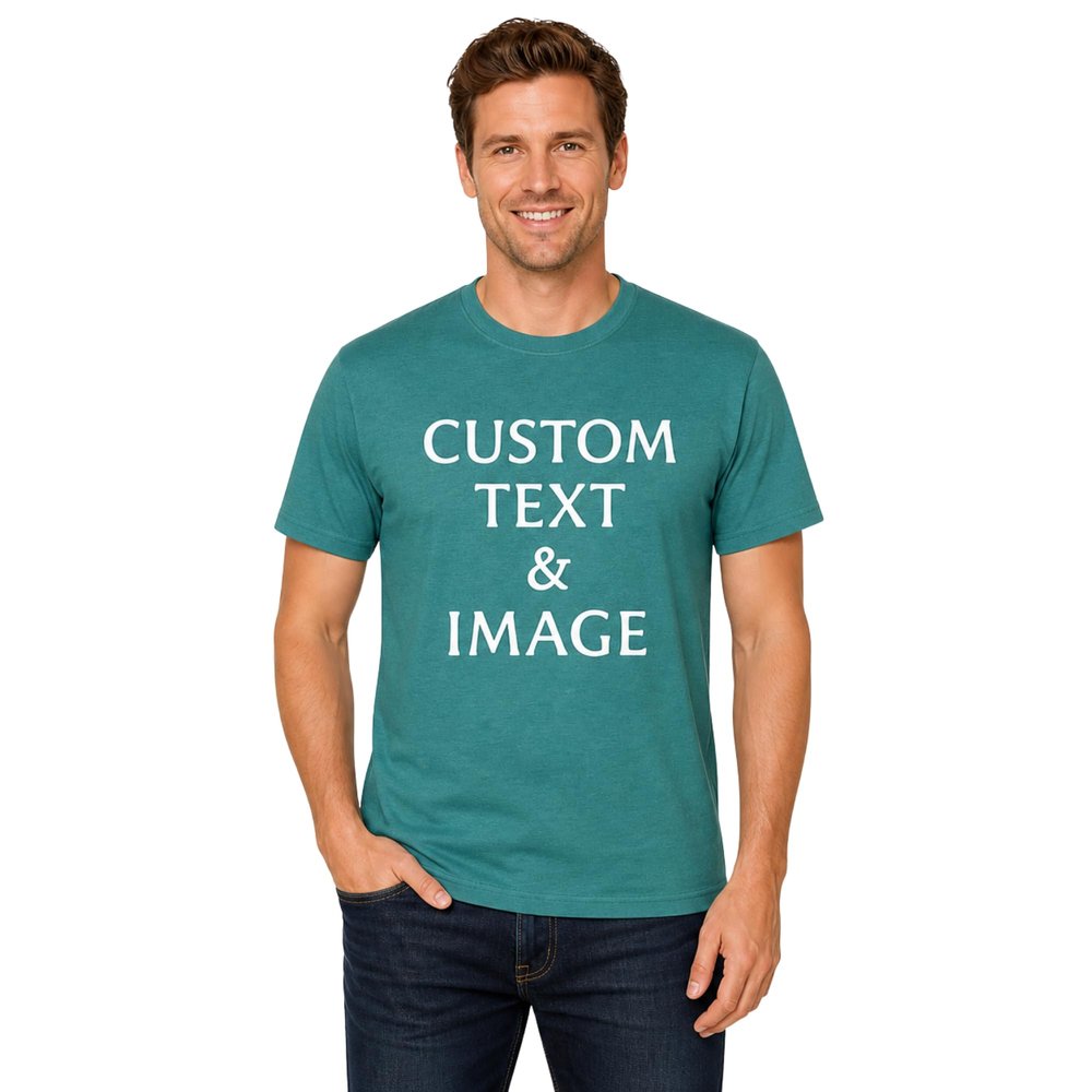 Custom T Shirts for Men Women Personalized Photo Text Logo Unisex Cotton Tee Design Your Own Front Back Print Adult Shirt