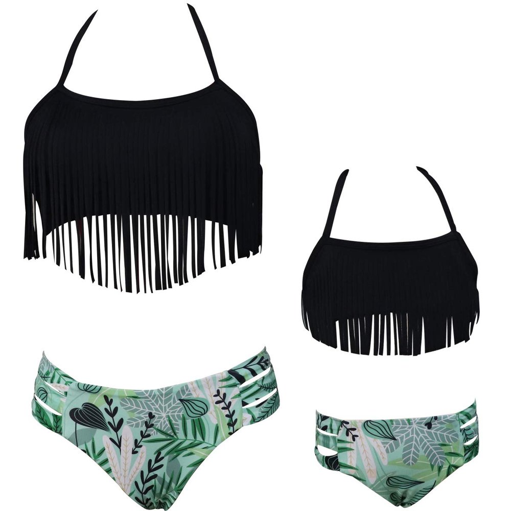 Baby Girls Swimsuits Mommy and Me Swimsuits 2 Pieces Family Matching Swimsuit
