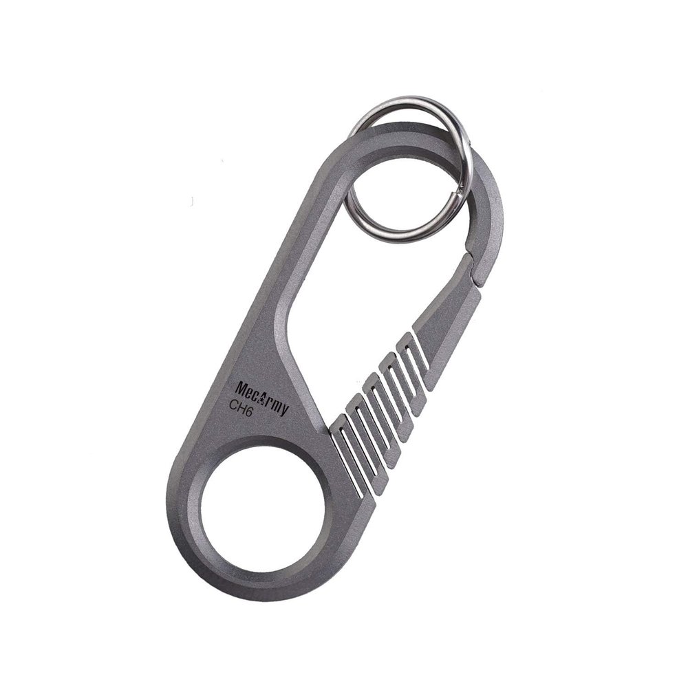 MecArmy CH6 Titanium Carabiner Keychain Clip, EDC Small Backpack Clip Heavy Duty Key Clips Quick Release Key Chain for Keys Outdoors