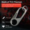 MecArmy CH6 Titanium Carabiner Keychain Clip, EDC Small Backpack Clip Heavy Duty Key Clips Quick Release Key Chain for Keys Outdoors view 2