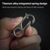 MecArmy CH6 Titanium Carabiner Keychain Clip, EDC Small Backpack Clip Heavy Duty Key Clips Quick Release Key Chain for Keys Outdoors view 3