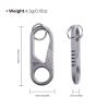 MecArmy CH6 Titanium Carabiner Keychain Clip, EDC Small Backpack Clip Heavy Duty Key Clips Quick Release Key Chain for Keys Outdoors view 4