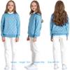 BOBOYOYO Girls Sweaters Cotton Kids Heart Sweater Valentine Holiday Pullover Teen Clothes Crew Neck Knit Top Long Sleeve Light Blue view 2
