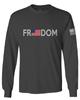 0160. Freedom Military Patriotic Proud American Flag Armour US USA Men's Long Sleeve t Shirt (Characol, Large) view 1