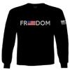 0160. Freedom Military Patriotic Proud American Flag Armour US USA Men's Long Sleeve t Shirt (Black, X-Large) view 1