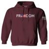 0160. Freedom Military Patriotic Proud American Flag Armour US USA Sweatshirt Pullover Hoodie (Maroon, Small) view 1
