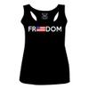 0160. Freedom Military Patriotic Proud American Flag Armour US USA Women's Tank Top Racerback (Black, Large) view 1
