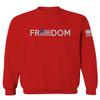 0160. Freedom Military Patriotic Proud American Flag Armour US USA Men's Crewneck Sweatshirt (Red, Medium) view 1