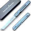 Japanese Style Higonokami Top Flipper Pocket Knife! Solid Titanium Handle! D2 Steel Blade! ncludes Sheath! (Blue Higonokam Top Flipper) view 1