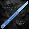 Japanese Style Higonokami Top Flipper Pocket Knife! Solid Titanium Handle! D2 Steel Blade! ncludes Sheath! (Blue Higonokam Top Flipper) view 4
