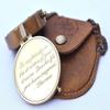 ArtizanStore Go Confidently Quote Engraved Compass with Stamped Leather case, Boy Scout's Gifts, Graduation Day Gifts view 1