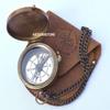 ArtizanStore Go Confidently Quote Engraved Compass with Stamped Leather case, Boy Scout's Gifts, Graduation Day Gifts view 2