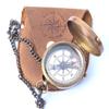 ArtizanStore Go Confidently Quote Engraved Compass with Stamped Leather case, Boy Scout's Gifts, Graduation Day Gifts view 3