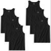 Andrew Scott Men's 6 Pack Cotton A-Shirt Tanks (3X-Large, 6 Pack-Black) view 1