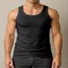 Andrew Scott Men's 6 Pack Cotton A-Shirt Tanks (3X-Large, 6 Pack-Black) view 2