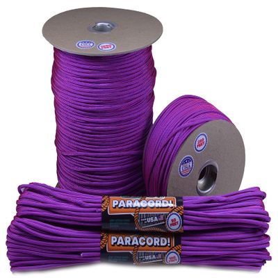 10', 25', 50', 100' Hanks or 250', 1000' Spools of Parachute 550 Cord Type III 7 Strand Paracord - Flim Flam - 1000 Foot Spool