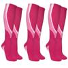 3pair Compression Socks Men Women Circulation 8-15mmHg Medical Nurse Run Pink SM view 2