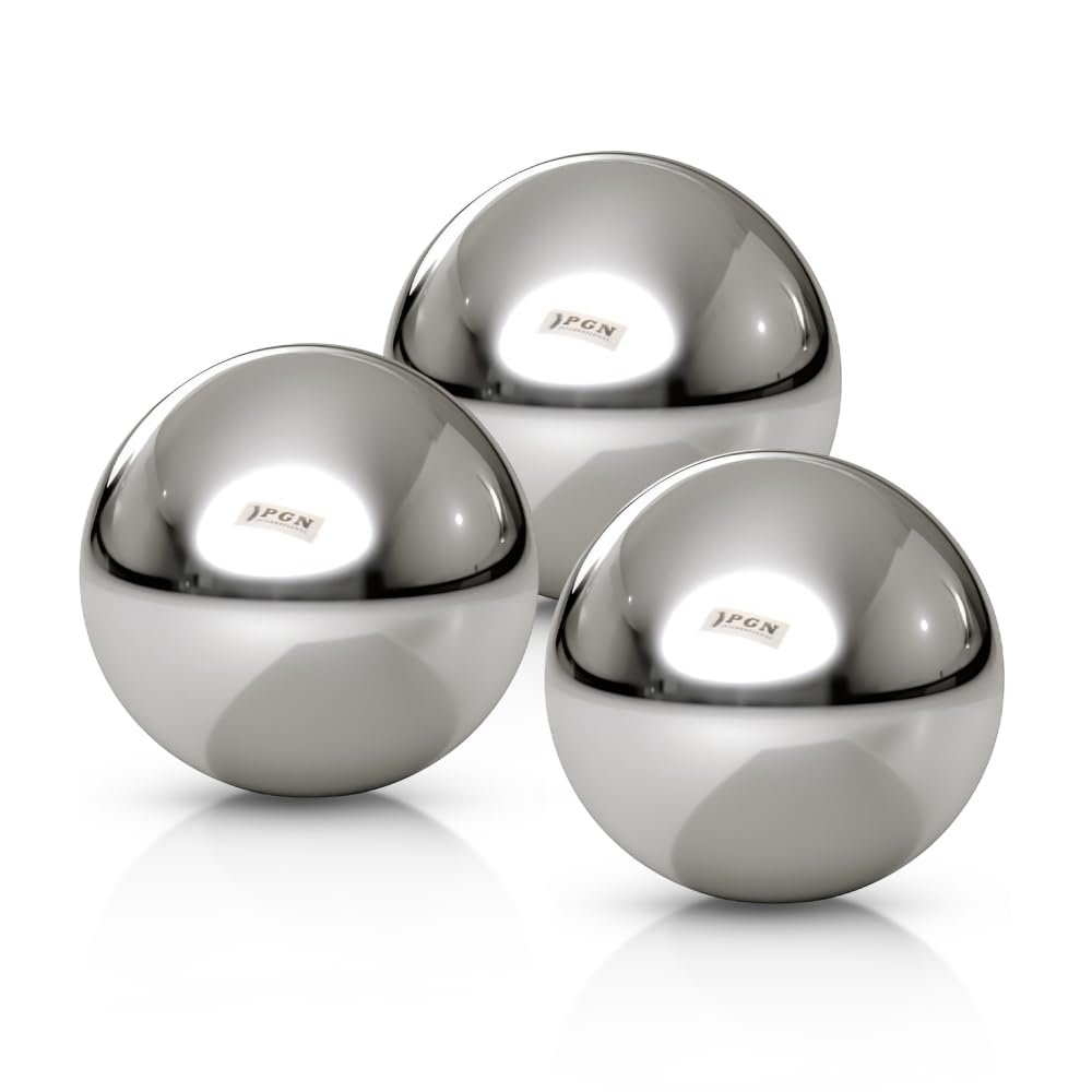 (3 Pieces) PGN - 1-1/16" Inch (27 mm) Pinball Replacement Steel Balls G100
