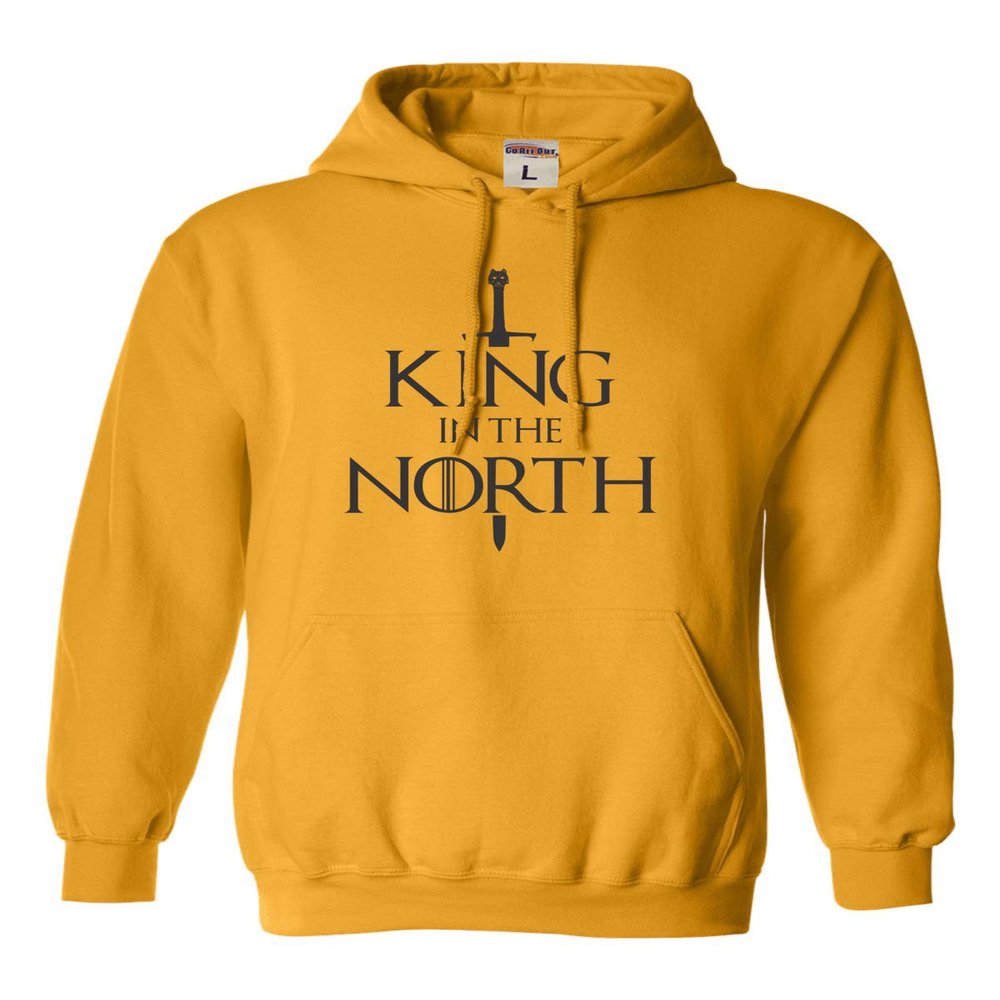 4X-Large Gold Mens King In The North Sweatshirt Hoodie