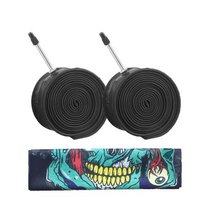 2 Pcs 29 Inch Bike Tubes 29x1.9/2.3 FV48mm Presta Valve Compatible with 29x1.9/1.95/2.0/2.125/2.3 Mountain Bike Tire with One Outdoor Headwear
