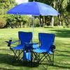 SHG_shop Double Folding Chairs Umbrella Table Cooler Bag for Outdoor Picnic Beach Camping Pool BBQ | Camp Chairs, Lawn Chairs, Beach Chairs with Canopy Shade & Chair Umbrella for Adults & Kids. view 2