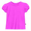 Made in USA Girls' Puff Short Sleeve Rashguard Swimming Shirt Swim Top Rash Guard UPF Sun Protection for Summer Beach Pool and Play, Deep Purple, 2T view 1