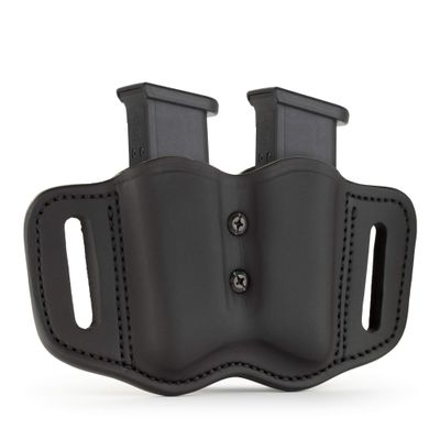 1791 Gunleather 2.2 Mag Holster - Double Mag Pouch for Double Stack Magazines, OWB Magazine Pouch for Belts