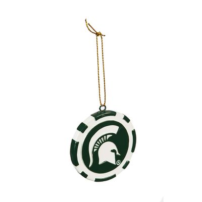 Evergreen Enterprises NCAA Michigan State Spartans Game Chip DesignOrnament, Team Colors, One Size