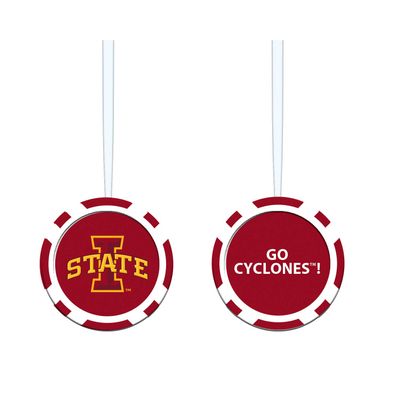 Evergreen Enterprises NCAA Iowa State Cyclones Game Chip DesignOrnament, Team Colors, One Size