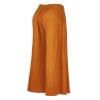 MBJ WB1484 Womens Pleated Wide Leg Palazzo Pants with Drawstring Plus Mustard view 4