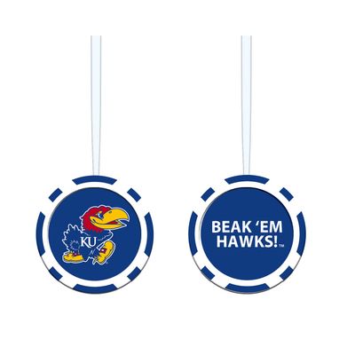 Evergreen Enterprises NCAA Kansas Jayhawks Game Chip DesignOrnament, Team Colors, One Size