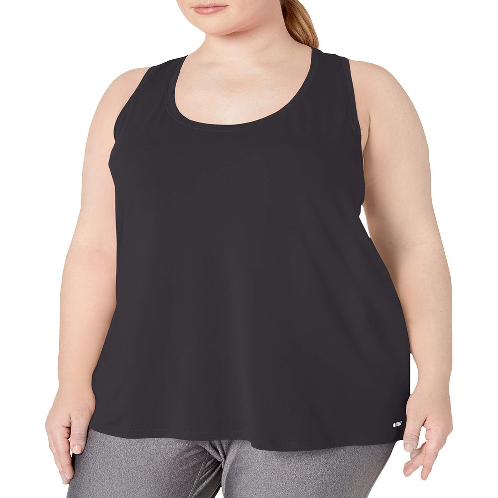 Amazon Essentials Women's Active Workout Quick Dry Tech Stretch Racerback Tank Top (Available in Plus Size), Black, 3X