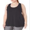 Amazon Essentials Women's Active Workout Quick Dry Tech Stretch Racerback Tank Top (Available in Plus Size), Black, 3X view 1