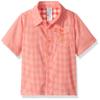 MUNKI MUNKI Girls' Toddler Gingham Camper Shirt, Red & White, 2T/3T view 1