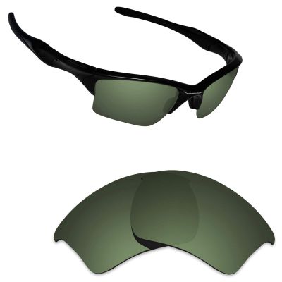 Alphax Gray Green Polarized Replacement Lenses for Oakley Half Jacket 2.0 XL Sunglasses
