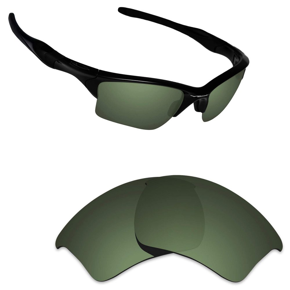 Alphax Gray Green Polarized Replacement Lenses for Oakley Half Jacket 2.0 XL Sunglasses