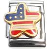 American Flag Star 13mm Italian Charm (not compatible with smaller 9mm charms) view 1