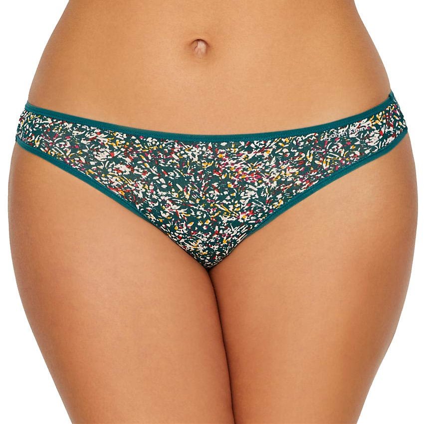 Calvin Klein Women's Form Thong, Hopper Floral, XS