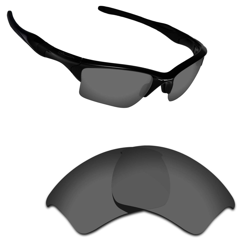 Alphax Black Chrome Polarized Replacement Lenses for Oakley Half Jacket 2.0 XL OO9154